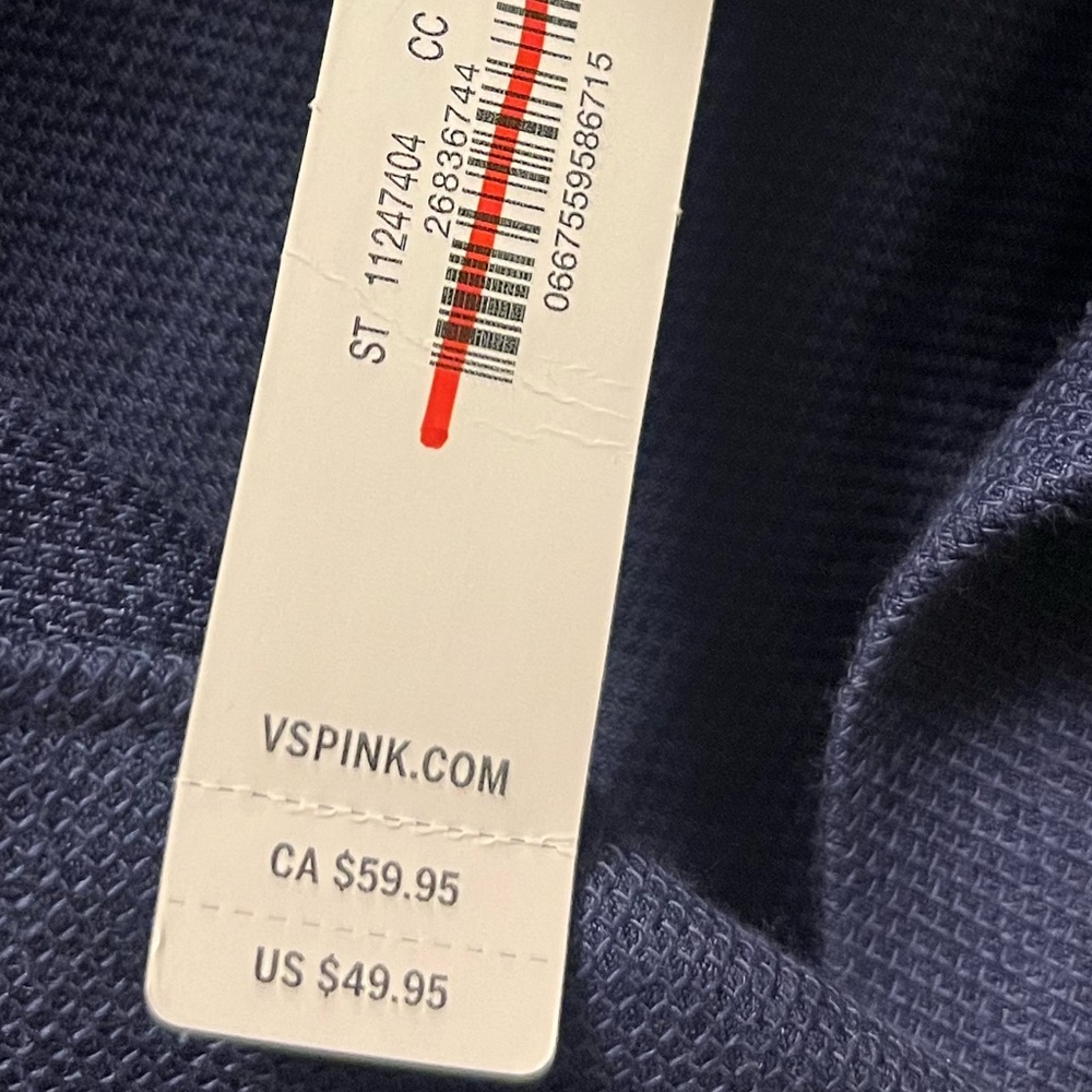 PINK/ VICTORIA'S SECRET NAVY BLUE POLO PIQUE SHORT SLEEVE DRESS SIZE XXL - Picture 6 of 6